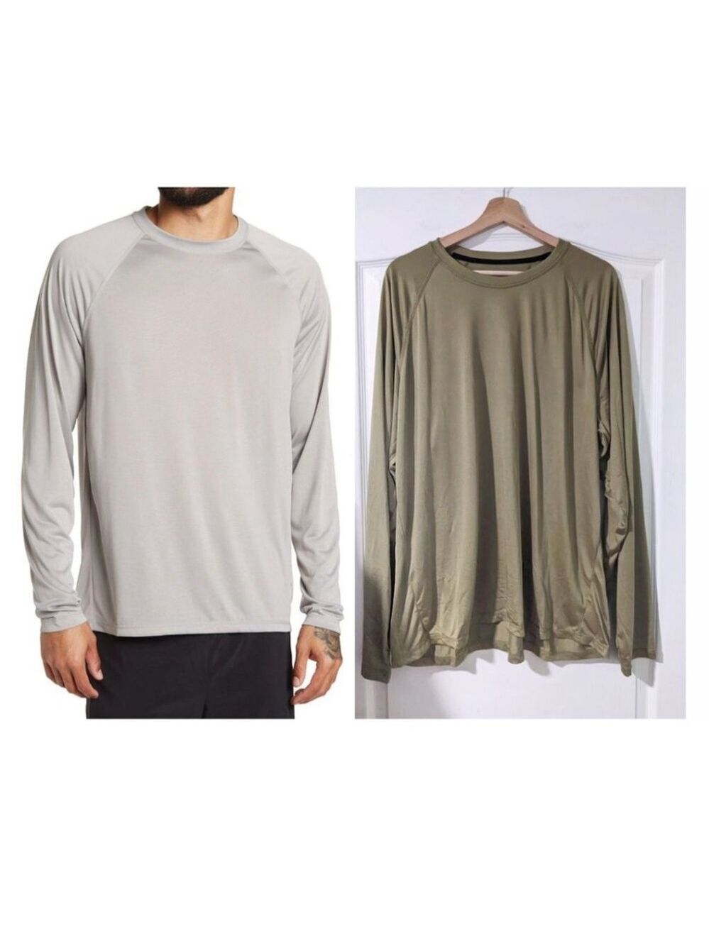 Z by Zella | Core Long Sleeve Performance T-Shirt in Olive Green